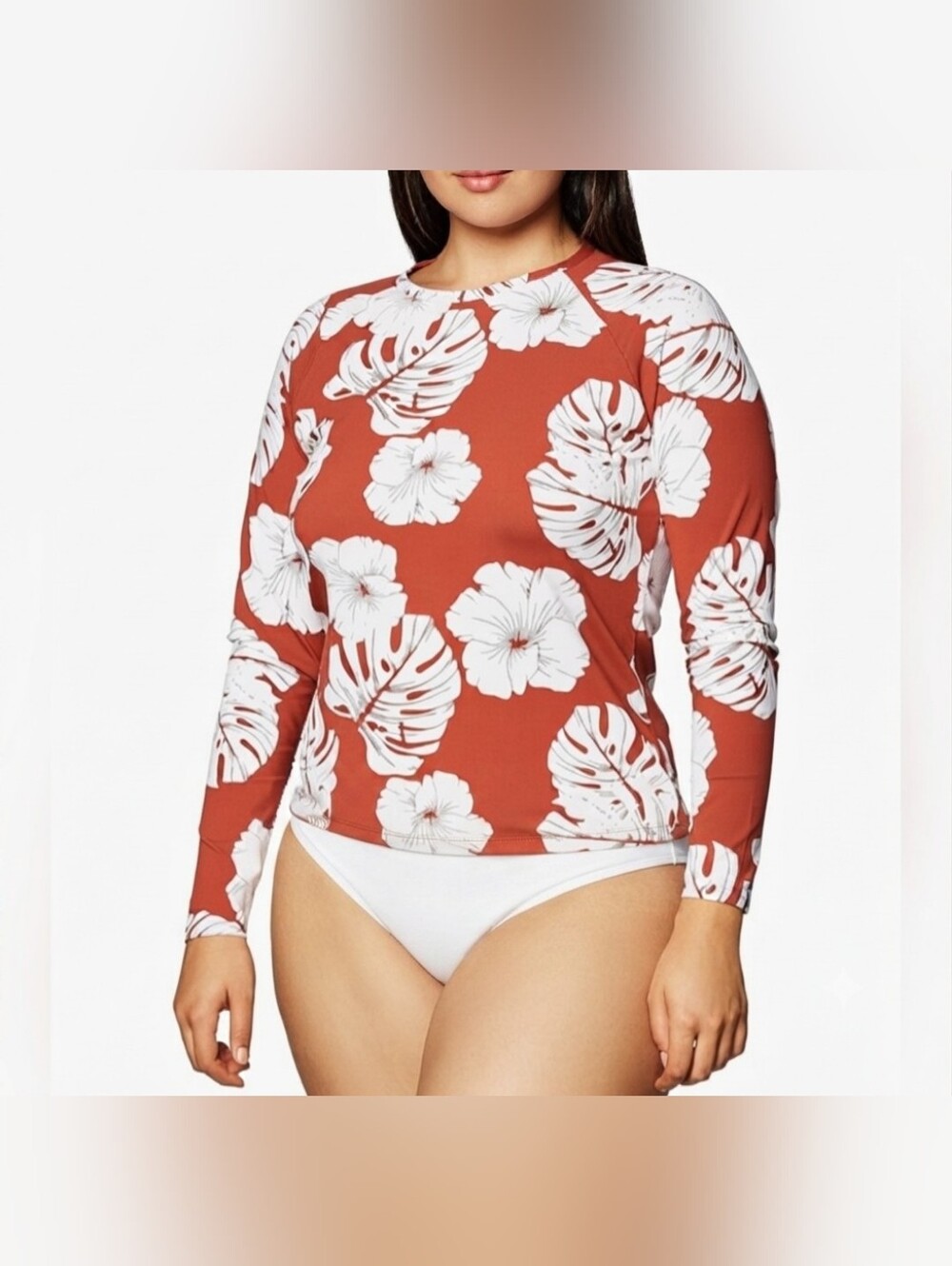 Roxy Garden Trip Long Sleeve Rash Guard Swim Shirt UPF 50+ Size XS NWT